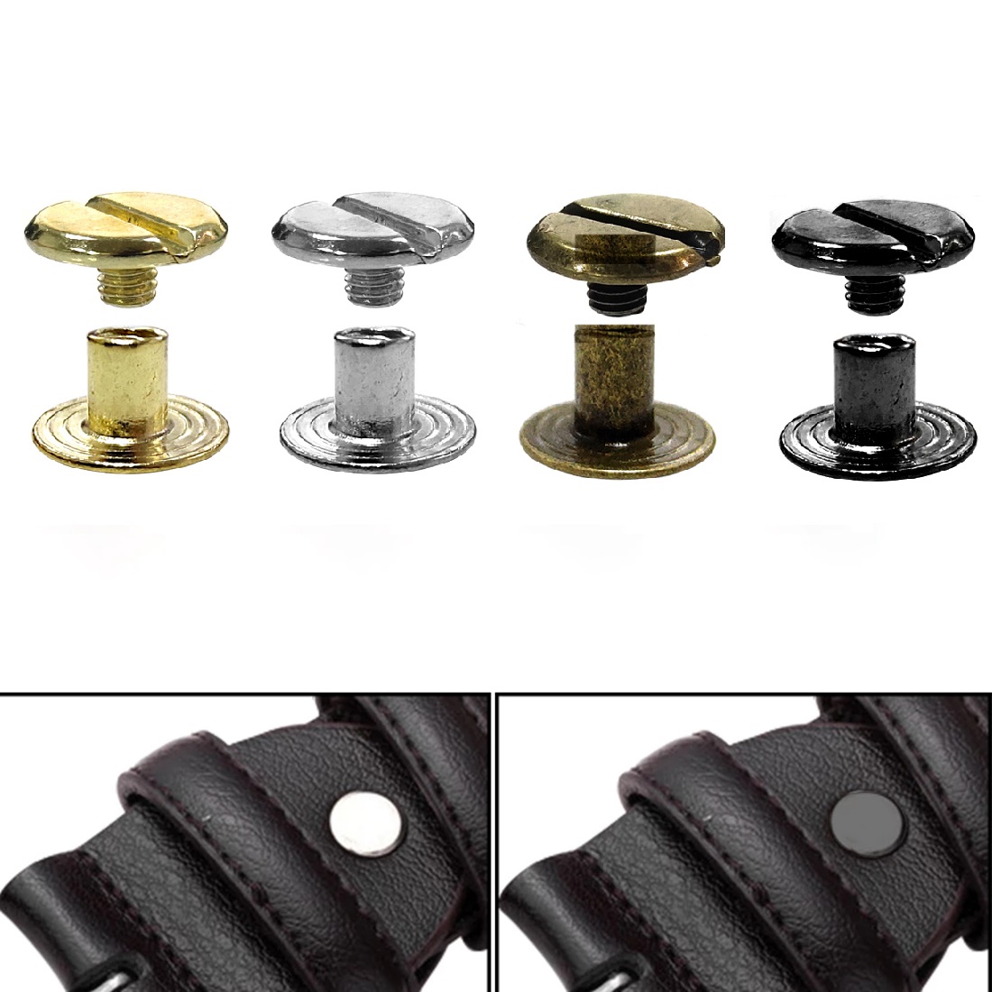 Rivet Setter Tool - Vis de Chicago en cuir artisanal