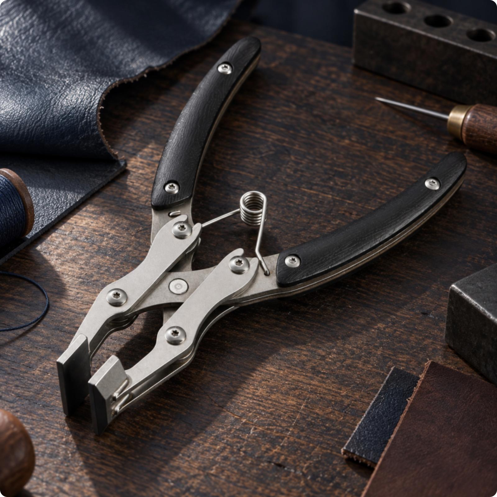 Pince à bordure en cuir profes - Leatherwork Hand Press avis et prix